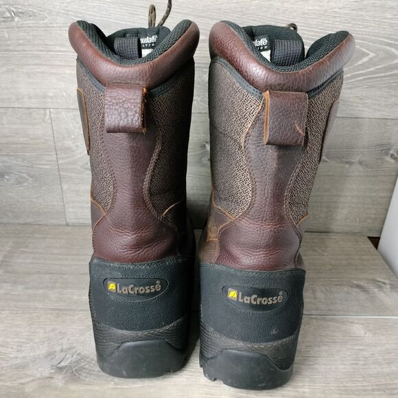 LaCrosse Boots Mens 11 Brown Leather Ice Snow King Winter Insulated Thinsulate - Picture 6 of 15